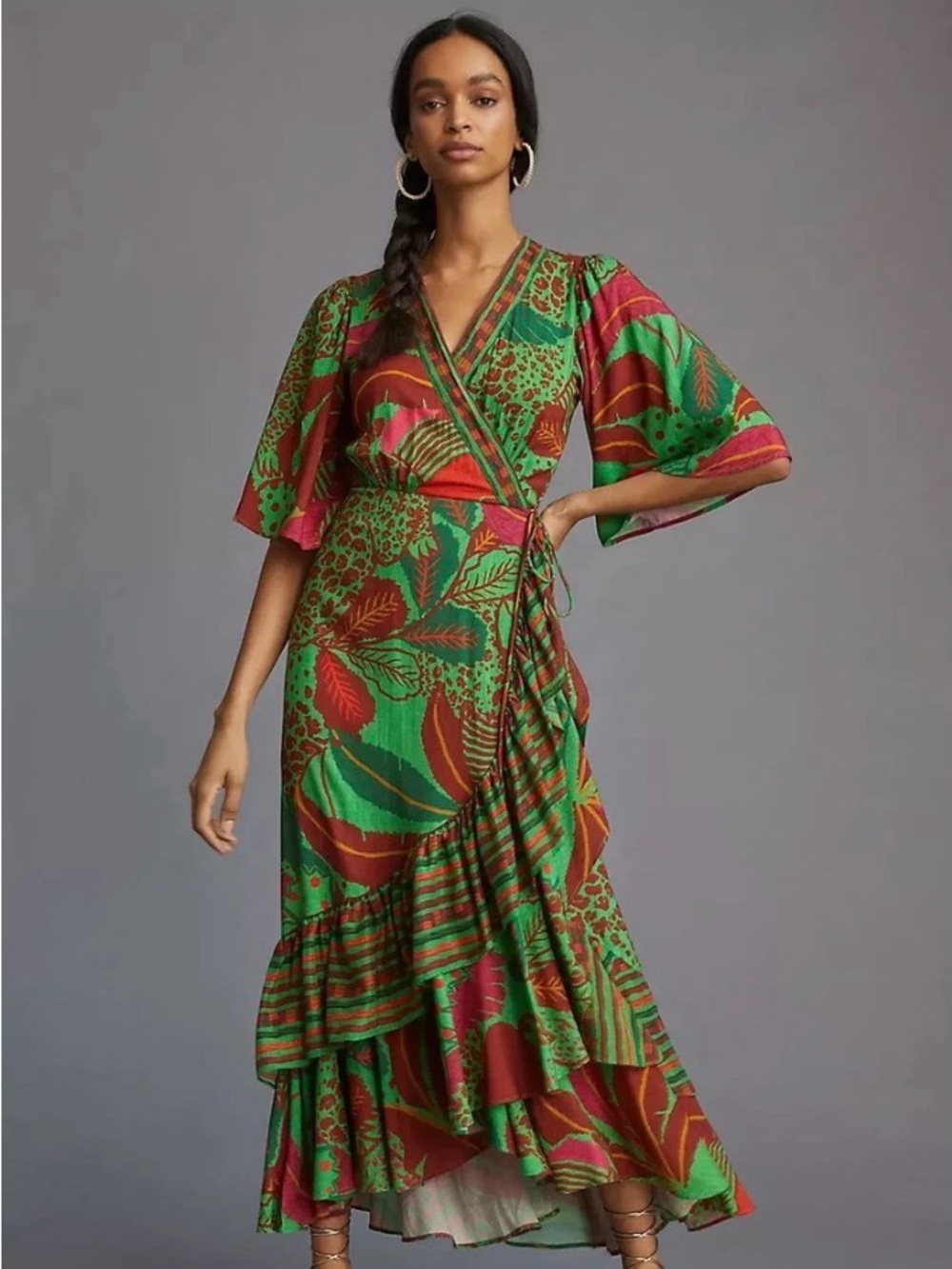 FARM Rio Colorful High Low Wrap Dress size XS - Picture 3 of 6